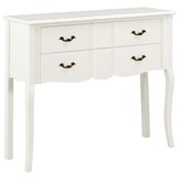 vidaXL Dressoir Wit Massief Hout - 110x30x85 cm - 55% Korting