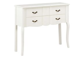 vidaXL Dressoir Wit Massief Hout - 110x30x85 cm - 55% Korting