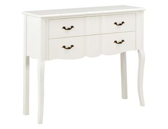 vidaXL Dressoir Wit Massief Hout - 110x30x85 cm - 55% Korting