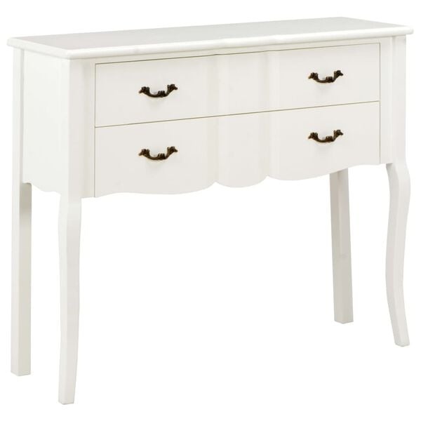 vidaXL Dressoir Wit Massief Hout - 110x30x85 cm - 55% Korting