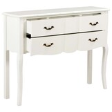 vidaXL Dressoir Wit Massief Hout - 110x30x85 cm - 55% Korting