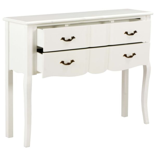 vidaXL Dressoir Wit Massief Hout - 110x30x85 cm - 55% Korting