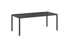 VidaXL Tuinstafel Poly Rattan Bruin - 54% Korting