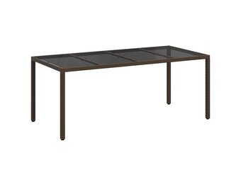 VidaXL Tuinstafel Poly Rattan Bruin - 54% Korting