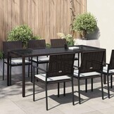 VidaXL Tuinstafel Poly Rattan Bruin - 54% Korting