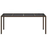 VidaXL Tuinstafel Poly Rattan Bruin - 54% Korting