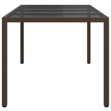 VidaXL Tuinstafel Poly Rattan Bruin - 54% Korting