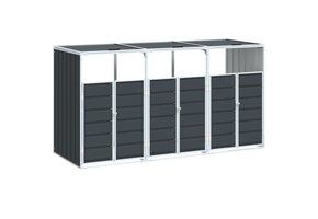 Containerberging Staal Antraciet voor 3 Containers - 55% Korting!