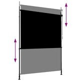 vidaXL Rolgordijn voor buiten 150x270 cm antraciet