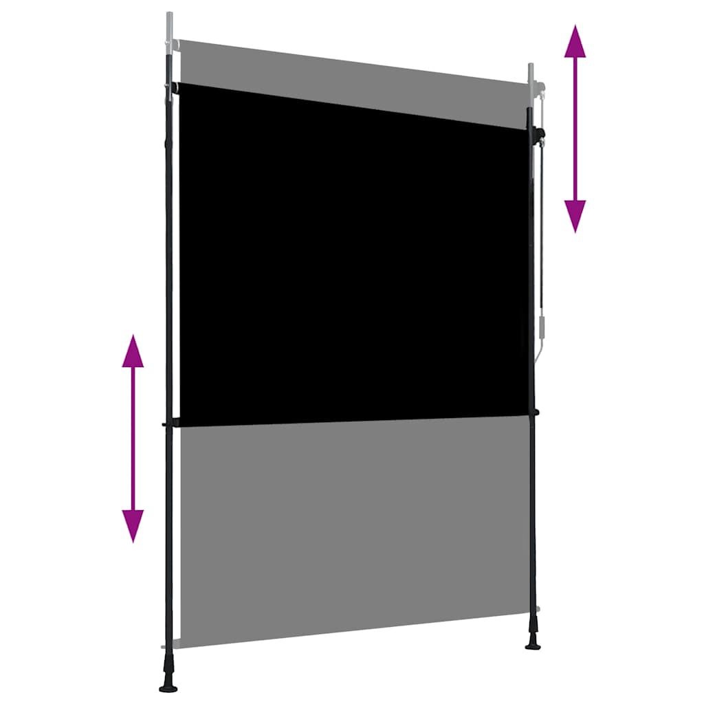 vidaXL Rolgordijn voor buiten 150x270 cm antraciet