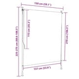 vidaXL Rolgordijn voor buiten 150x270 cm antraciet