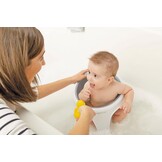 Angelcare Ergonomische badring voor grote badkuip of douche, lichtgrijs, aangenaam zachte zitting
