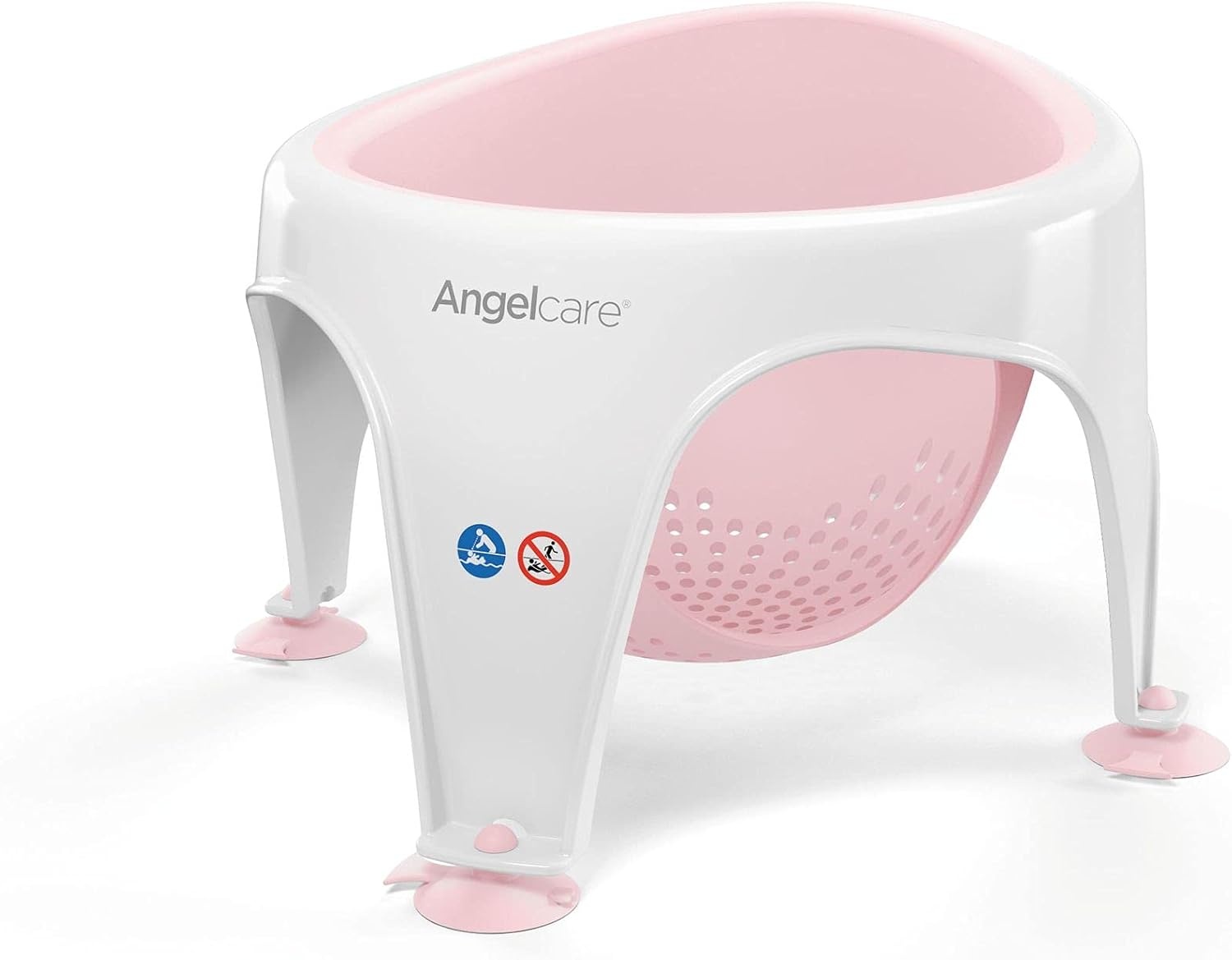 Angelcare Ergonomische badring voor grote badkuip of douche, lichtgrijs, aangenaam zachte zitting