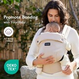 Momcozy Babydrager van pasgeborene tot peuter - een ergonomische, behaaglijke en lichtgewicht draagzak voor 3,2-20 kg, verbeterde lendensteun, Khaki