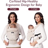 Momcozy Babydrager van pasgeborene tot peuter - een ergonomische, behaaglijke en lichtgewicht draagzak voor 3,2-20 kg, verbeterde lendensteun, Khaki