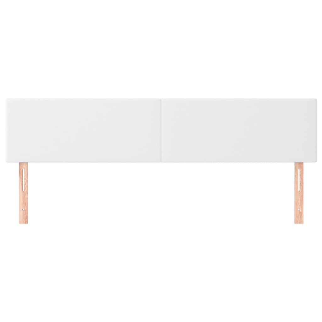 vidaXL Hoofdborden 180x5x78/88 cm kunstleer wit