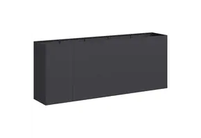 Plantenbak Koudgewalst Staal Zwart 200x40x80cm - 41% Korting!
