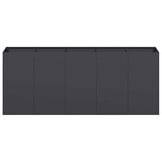 vidaXL Plantenbak 200x40x80 cm koudgewalst staal zwart