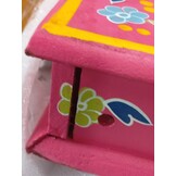 vidaXL Salontafel handbeschilderd massief mangohout roze