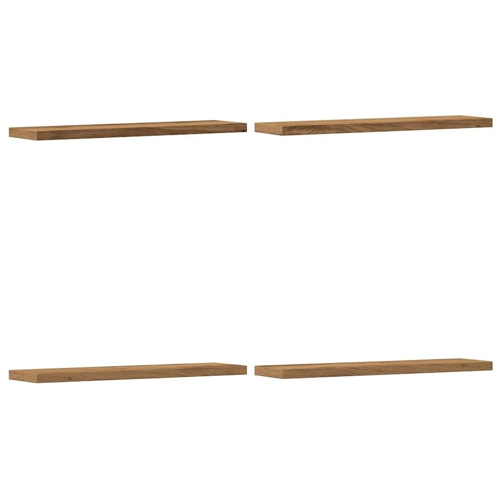 vidaXL Wandschappen 4 st 40x10x1,5 cm bewerkt hout artisanaal eiken