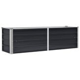 vidaXL Plantenbak verhoogd 160x40x45 cm gegalvaniseerd staal antraciet