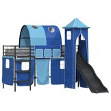 vidaXL Zwart en Blauw 75 x 190 cm