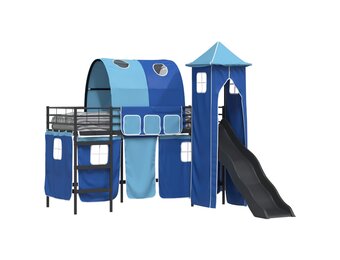 vidaXL Zwart en Blauw 75 x 190 cm