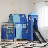 vidaXL Zwart en Blauw 75 x 190 cm