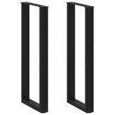 vidaXL Bartafelpoten 2 st U-vormig 40x(110-111) cm staal zwart