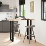 vidaXL Bartafelpoten 2 st U-vormig 40x(110-111) cm staal zwart