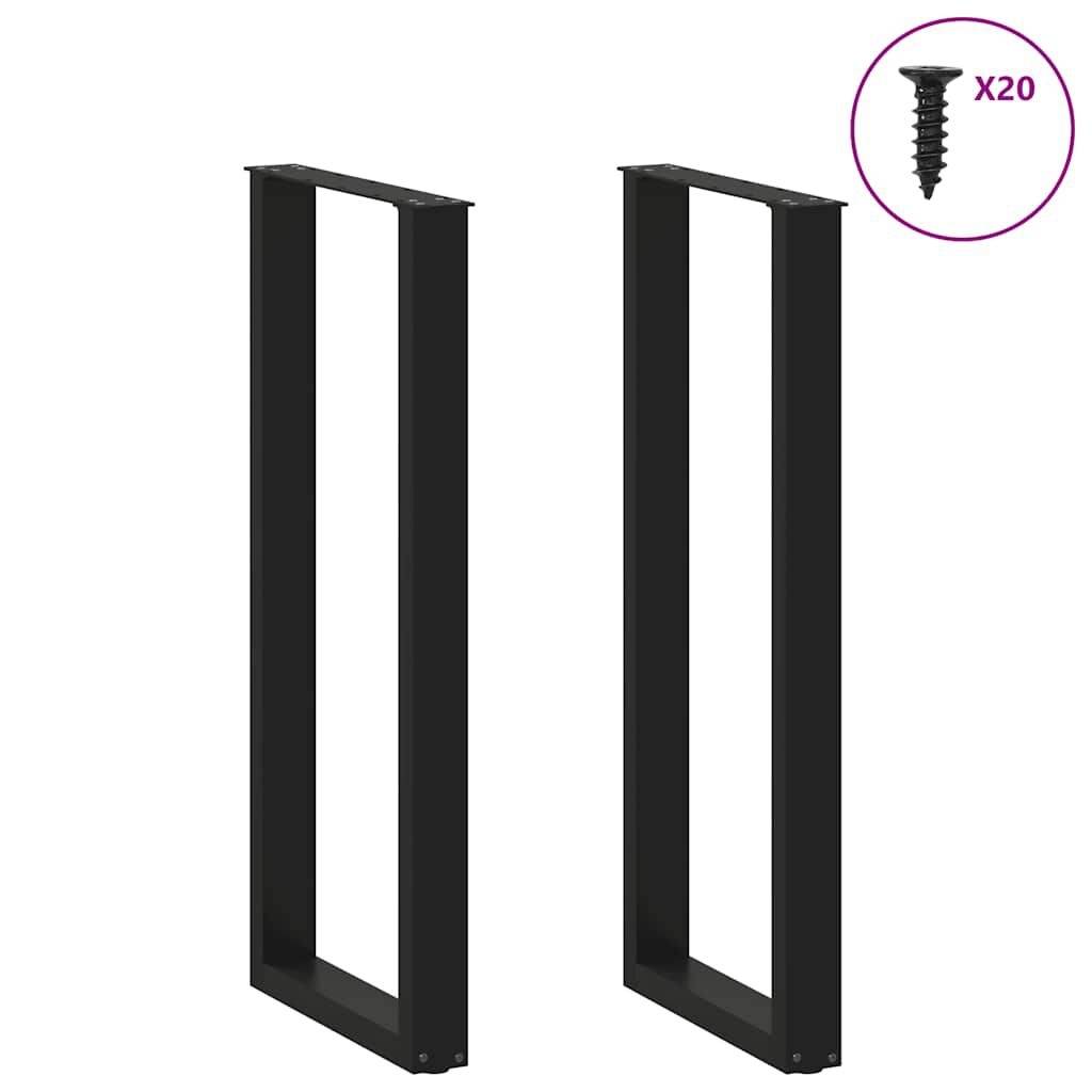 vidaXL Bartafelpoten 2 st U-vormig 40x(110-111) cm staal zwart