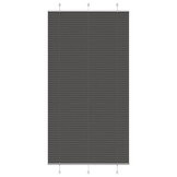 vidaXL Plissé rolgordijn 110x200cm stofbreedte 109,4cm polyester zwart