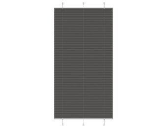 vidaXL Plissé rolgordijn 110x200cm stofbreedte 109,4cm polyester zwart