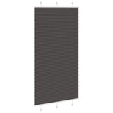 vidaXL Plissé rolgordijn 110x200cm stofbreedte 109,4cm polyester zwart