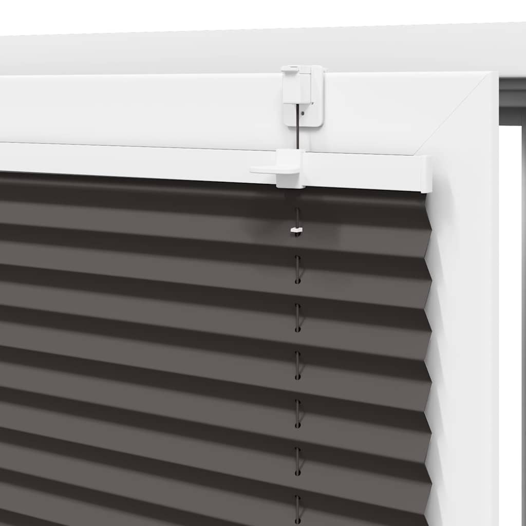 vidaXL Plissé rolgordijn 110x200cm stofbreedte 109,4cm polyester zwart