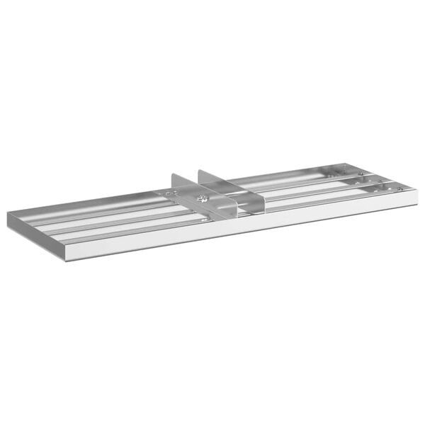 vidaXL Tuin Egalisatie Hark Zilver 75 x 25 x 6 cm Roestvrij staal