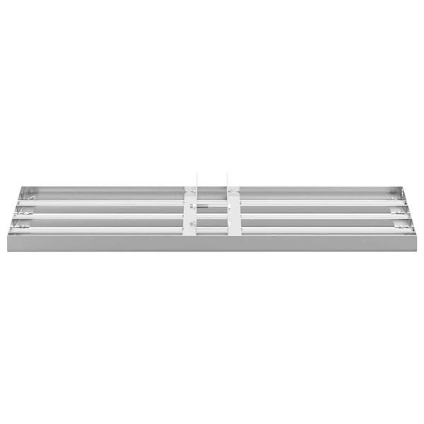 vidaXL Tuin Egalisatie Hark Zilver 75 x 25 x 6 cm Roestvrij staal