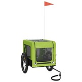 vidaXL Hondenfietstrailer oxford stof en ijzer groen en zwart