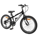 vidaXL Mountainbike 24 Inch 6-Speed voor 8-12 jaar oud Zwart