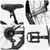vidaXL Mountainbike 24 Inch 6-Speed voor 8-12 jaar oud Zwart