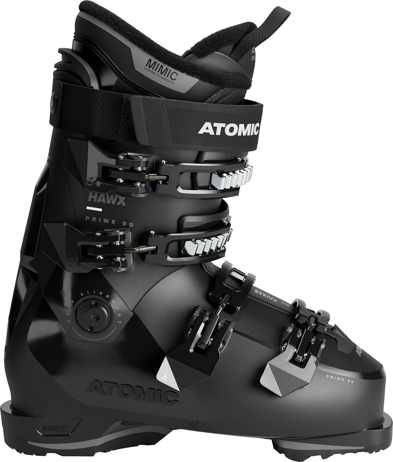 ATOMIC Unisex - HAWX Prime 90 Alpine Boots voor volwassenen, zwart/antraciet, 46,5/47