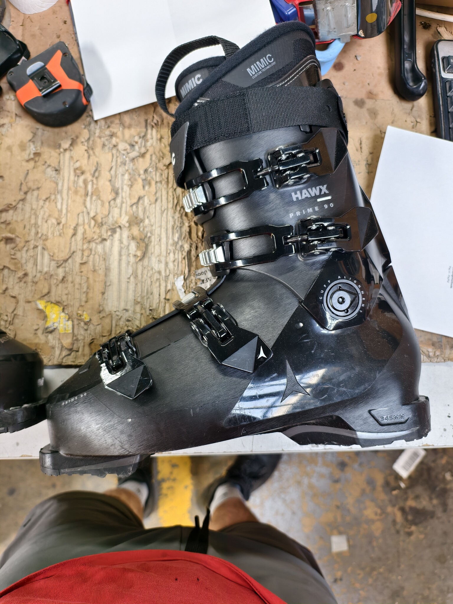 ATOMIC Unisex - HAWX Prime 90 Alpine Boots voor volwassenen, zwart/antraciet, 46,5/47