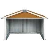 vidaXL Overkapping voor robotmaaier 92x97x63 cm staal bruin