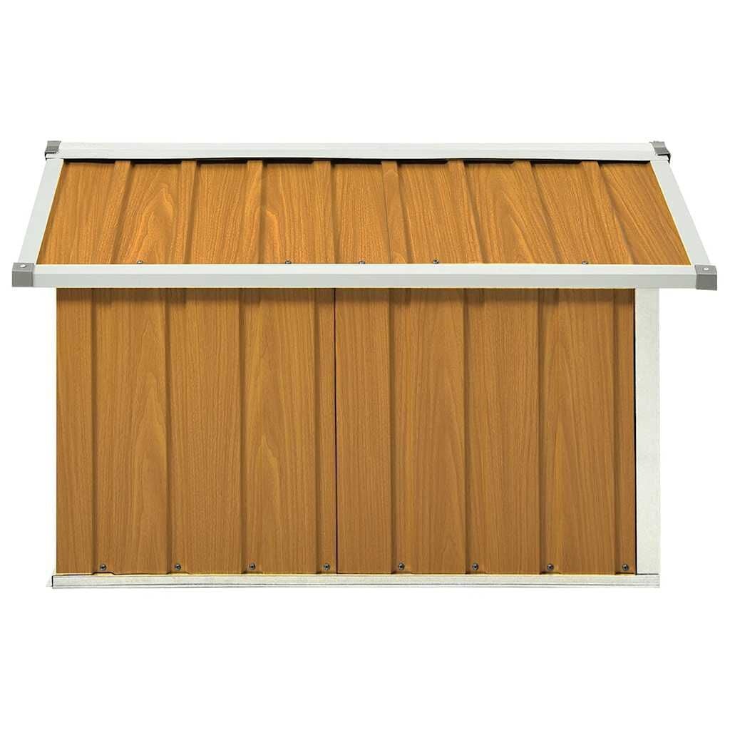 vidaXL Overkapping voor robotmaaier 92x97x63 cm staal bruin