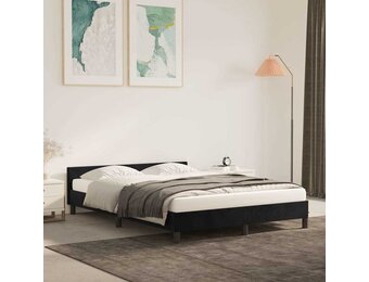 vidaXL Bedframe zonder matras 140x200 cm fluweel zwart