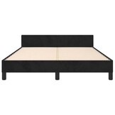 vidaXL Bedframe zonder matras 140x200 cm fluweel zwart