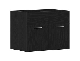 vidaXL Wastafelkast 60x38,5x46 cm bewerkt hout zwart eikenkleurig