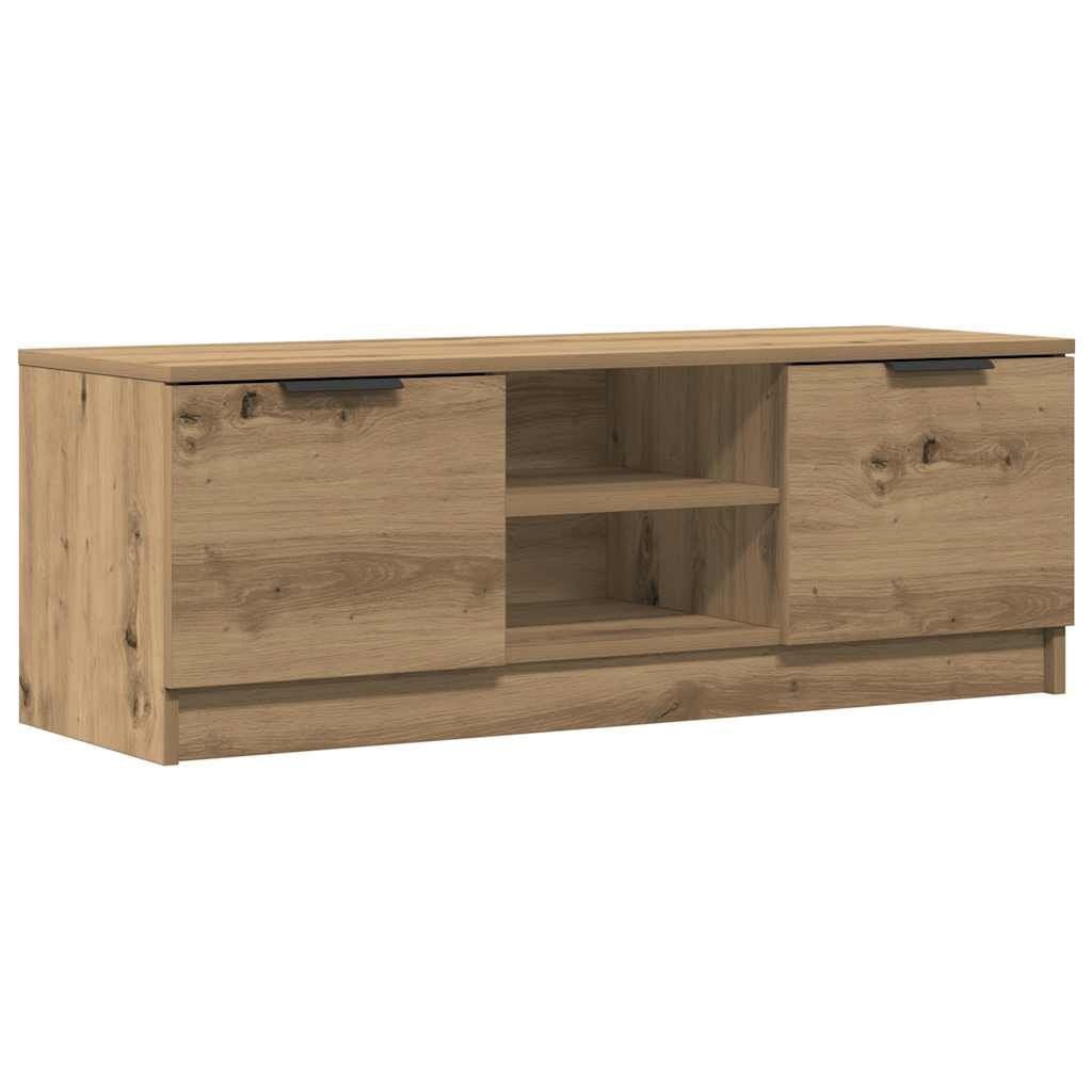 vidaXL Tv-meubel 102x35x36,5 cm bewerkt hout artisanaal eikenkleur