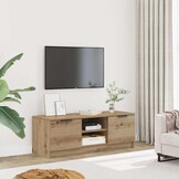 vidaXL Tv-meubel 102x35x36,5 cm bewerkt hout artisanaal eikenkleur