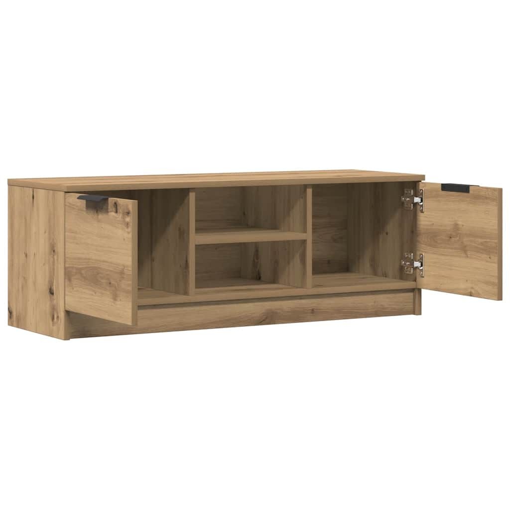 vidaXL Tv-meubel 102x35x36,5 cm bewerkt hout artisanaal eikenkleur